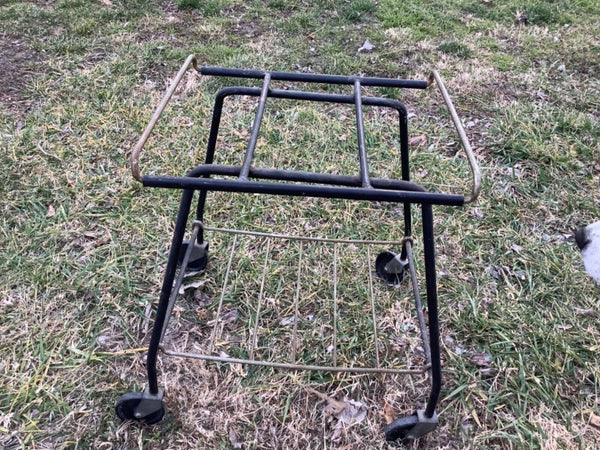 Vtg Record Player TV Stand Cart Iron Salterini MCM mid century modern retro