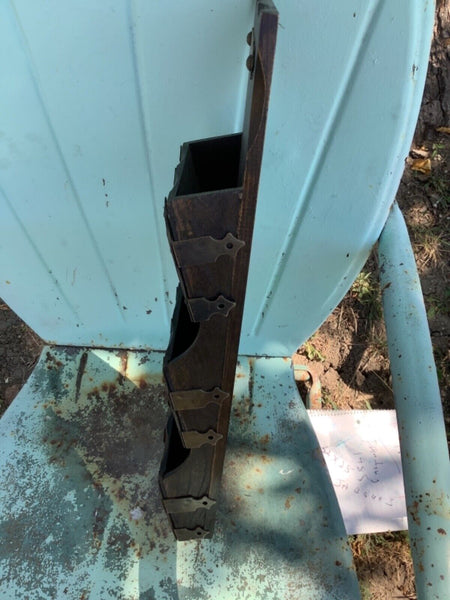 Vintage Wooden Wall Letter mail Holder wall Mount Wood brass gothic