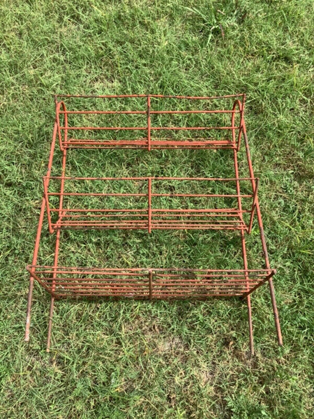 Vtg MCM Wire Rack Record player Stand Vinyl LP Album turntable shelf Book