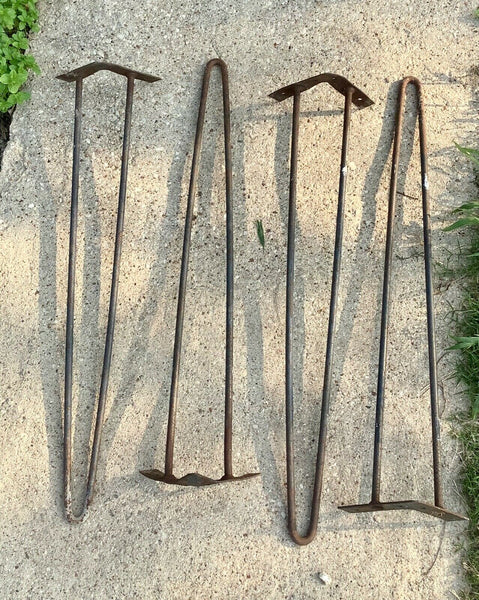 4 vintage mid century modern retro mcm iron Hairpin Metal table furniture Legs