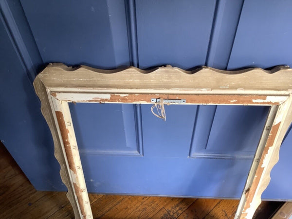 Vintage wood wooden carved French Provincial Picture Frame With photo baby glass