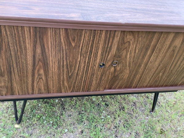 VTG Mid Century Modern Record Cabinet chest Credenza storage hairpin legs retro