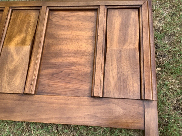 Vtg full size mid century modern mcm Wood Hooker Headboard bed frame