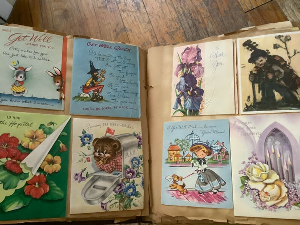 Vtg 1950’s Greeting Cards and letters Scrapbook Texas
