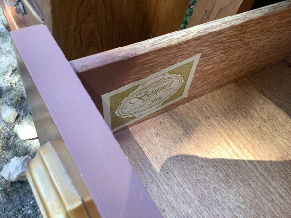 Vtg pair Sears French Provincial Hollywood Regency Nightstand Table Dixie Bonnet