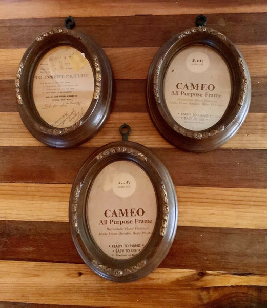 3 lot VTG CAMEO ALL PURPOSE OVAL PICTURE FRAMEs