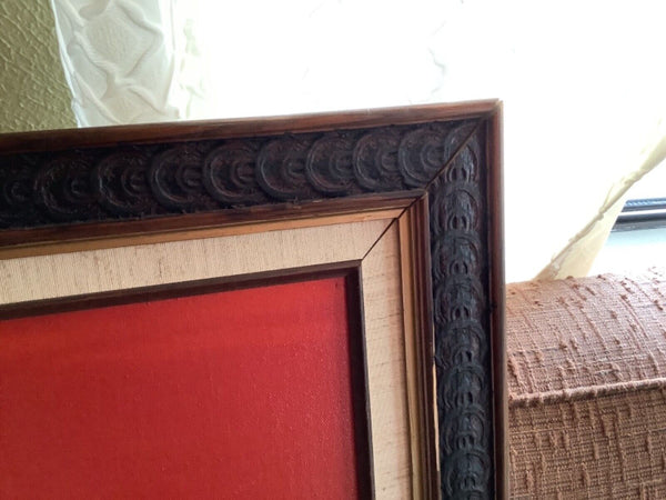 Vtg Painting sunset Landscape Desert Saguaro Cactus Mountains Southwest 1978