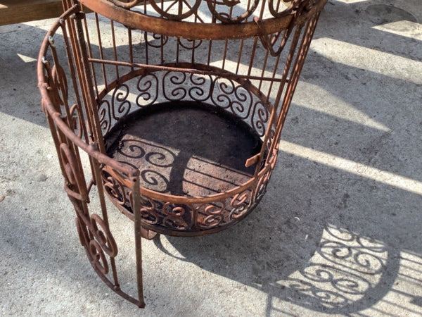 Vintage Wrought-Iron Bird Cage Shabby Chic Wedding Plant Hanger