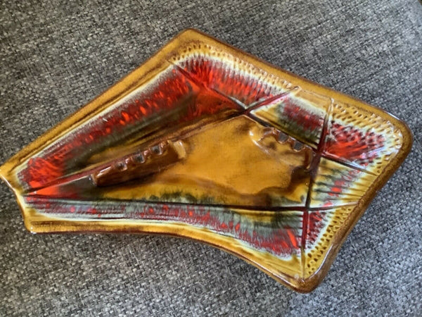 Vtg Mid Century Modern ceramic Ash Tray California USA Pottery E 35 ashtray