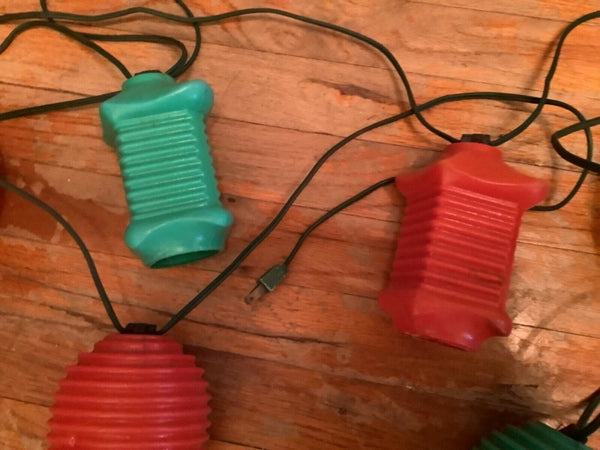 Vintage PATIO PARTY Lantern Camp rv Lights shades Christmas blow mold lot 7