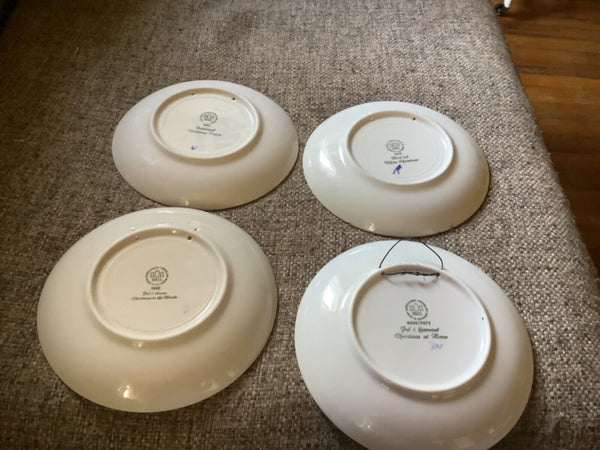 1971 1979 1980 1981 Copenhagen Jule After Christmas Plates Set of 4 Denmark Vtg