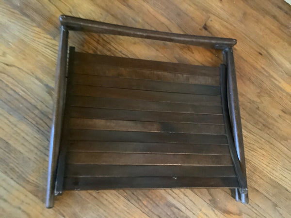 Vtg  Mid Century modern Folding Wooden Magazine Rack Yugoslavia  Masterpiece