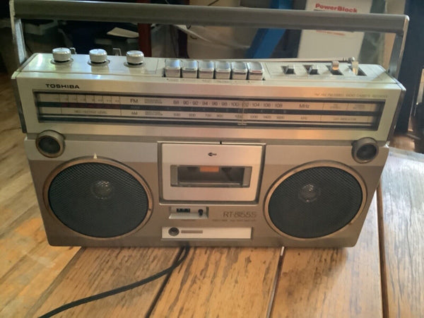 Vtg Toshiba Dynamic Sound RT8155S Boom Box Ghetto Blaster stereo radio tape