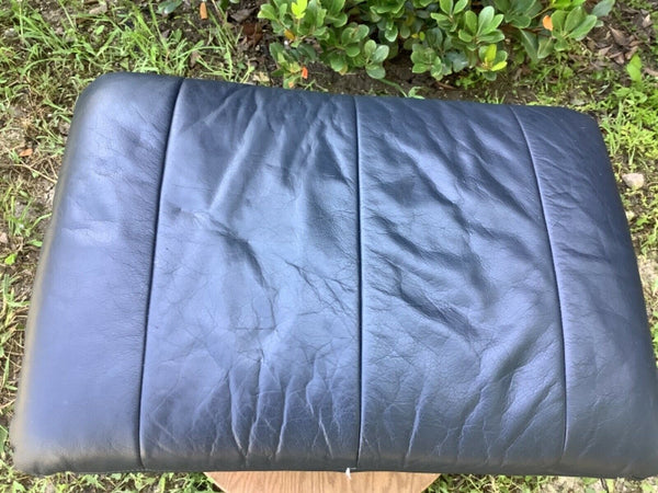 Vtg mid century modern Lounge Chair Ottoman Foot stool Wood base Canada