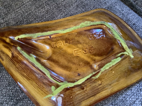 Vtg Mid Century Modern ceramic Ash Tray California USA Pottery E 35 ashtray