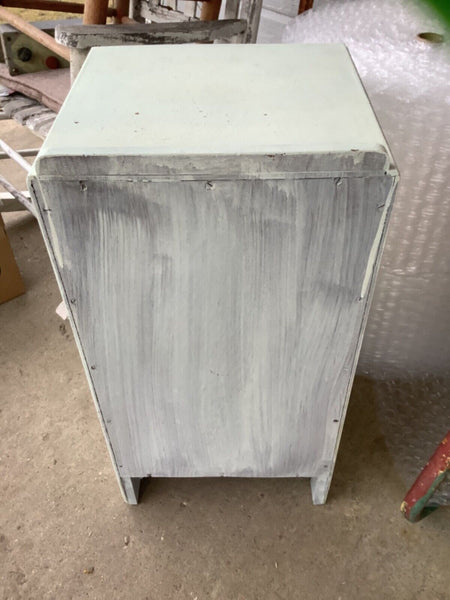 Vtg wood wooden antique shabby cottage farmhouse painted nightstand end table