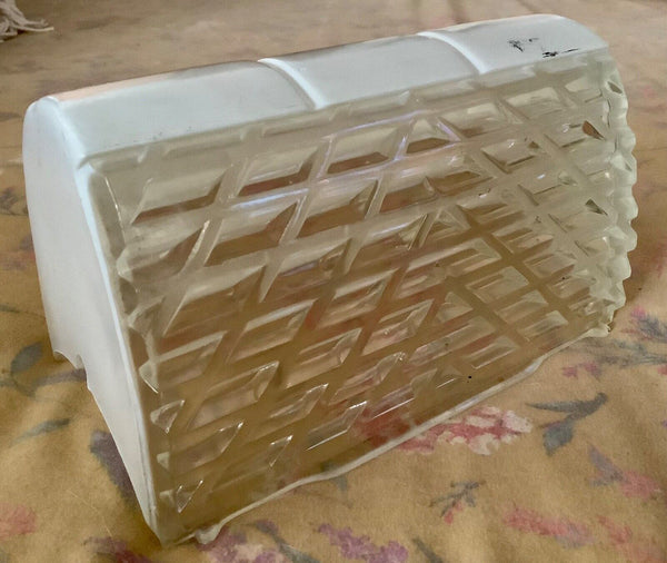 Vtg ANTIQUE ART DECO Slip Shade Bathroom Sconce for Light Fixture milk glass