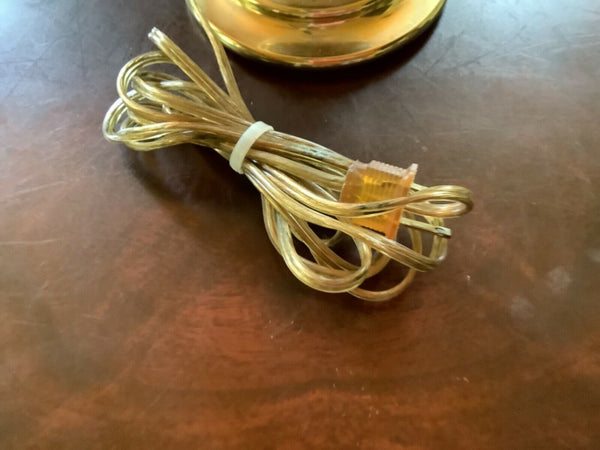 Vintage 1985 Chapman Table desk Lamp Brass & bubble Glass