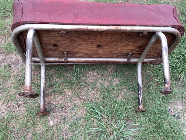 Vintage vinyl bench school bus seats