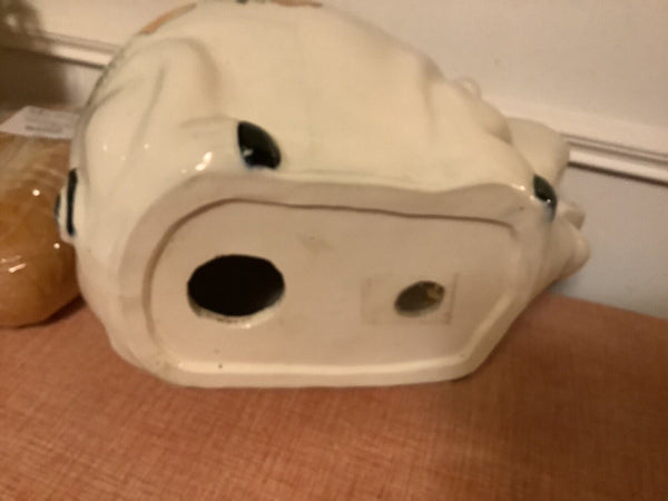 Vintage pottery ceramic piggy Pig Bank retro