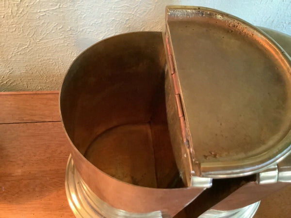 Vtg Sarreid Ltd. Mid century MCM Brass Copper Bookends book ends Storage Box