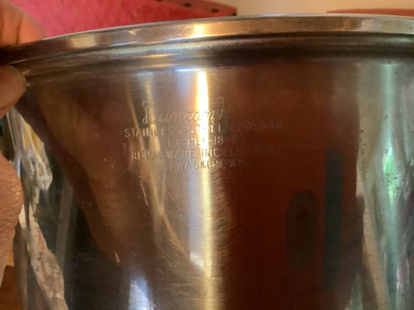 VTG Regal Ware Duncan Hines 3 Ply 18-8 Stainless Steel 6 Qt Stock Pot Dutch Oven