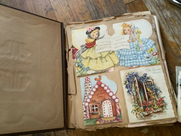 Vtg 1950’s Greeting Cards and letters Scrapbook Texas