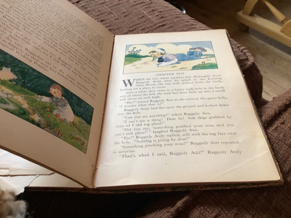 Vtg antique 1925 Raggedy Ann's Wishing Pebble by Johnny Gruelle  book