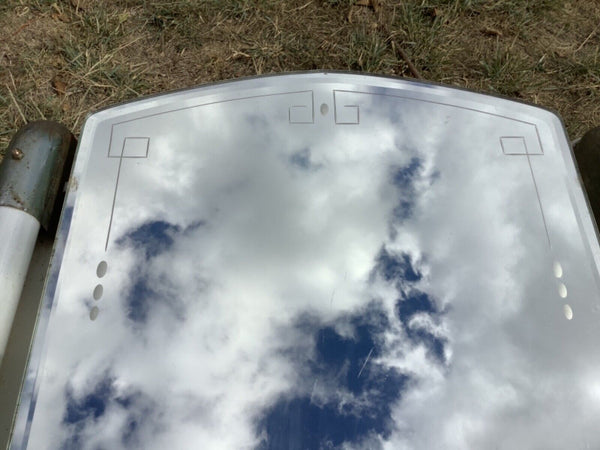 VTG MCM Chrome Deco Recessed Metal Lighted Medicine Cabinet Glass Shelves chest