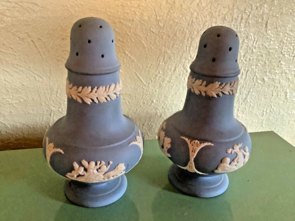 Vtg Wedgwood Jasperware Salt and Pepper Shakers