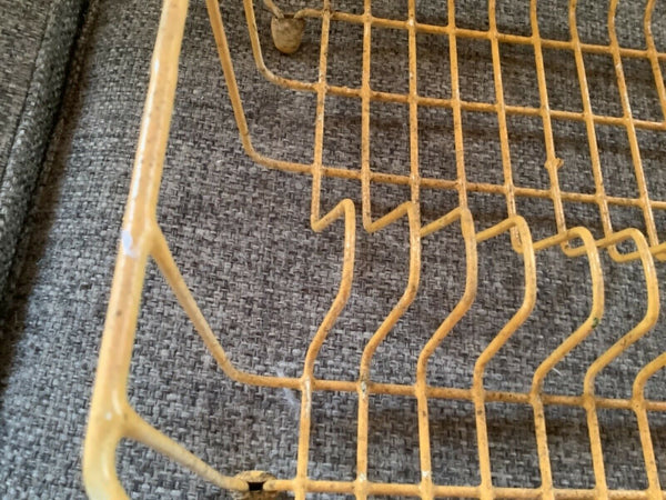 Vtg Mid Century  Dish Strainer drainer Drying Rack Rubber Coated Rubbermaid