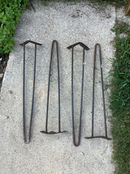 4 vintage mid century modern retro mcm iron Hairpin Metal table furniture Legs