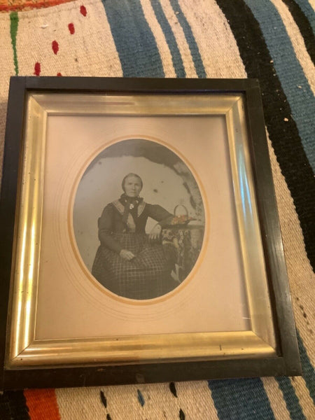 Antique Germany J. Gaukler Stuttgart woman framed frame
