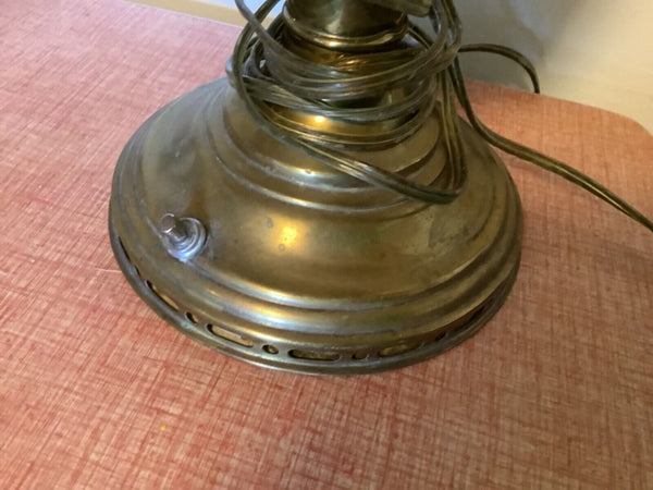Vtg Aladdin Model #12 Brass Oil Table Lamp Kerosene Parlor Lantern Light