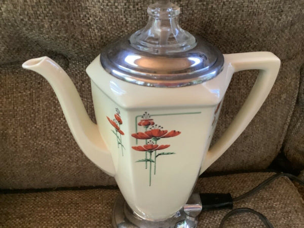 VTG Robeson Rochester Ceramic Electric Percolator Coffee Maker
