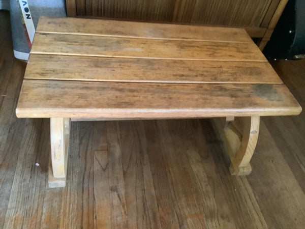 Wagon Wheel Coffee Table Vintage western Ranch Table MCM mid century furniture