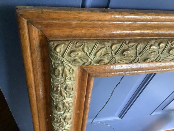 Vtg  ANTIQUE GOLD leaf wood FRAME GILT GESSO carved  wood  PICTURE painting oak