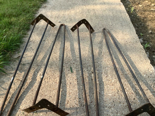 4 vintage mid century modern retro mcm iron Hairpin Metal table furniture Legs
