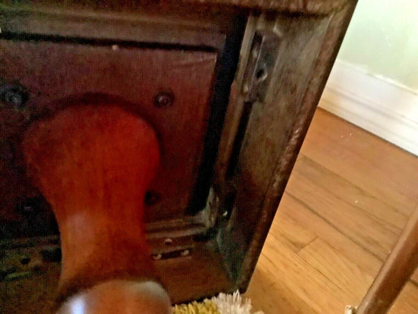 Vintage Wood Pedestal display Table Accent end Plant Stand Plantstand Cherry