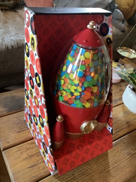 Candy Rocket FAO Schwarz Sweet Dispenser 12" H x 9" W x 7" D, Plug-in or Battery