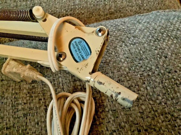 Vtg mid century modern LUXO ? Working Articulated Task drafting table desk lamp