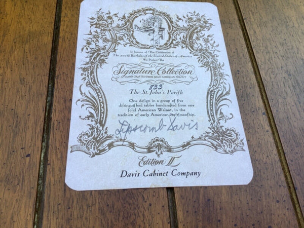 Vtg  Coffee Oak  Butler’s campagne Tray  coffee Table Davis Cabinet Company