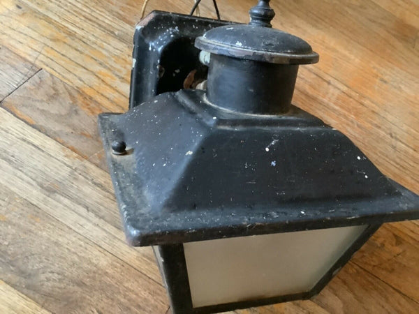 Vtg Tudor mission Lantern Porch Light fixture lamp starburst mid century modern