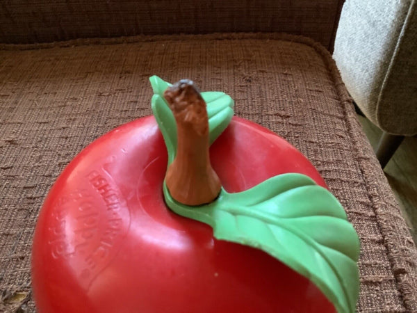 Vintage 1972 Fisher Price Happy Apple Baby Roly Poly Chime Toy Stem USA