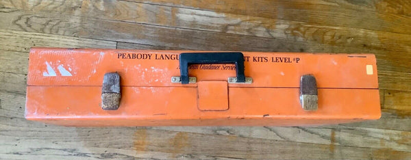 Vtg 1968 Peabody Language Development Learning Tool Kit Level P Metal Case  RARE