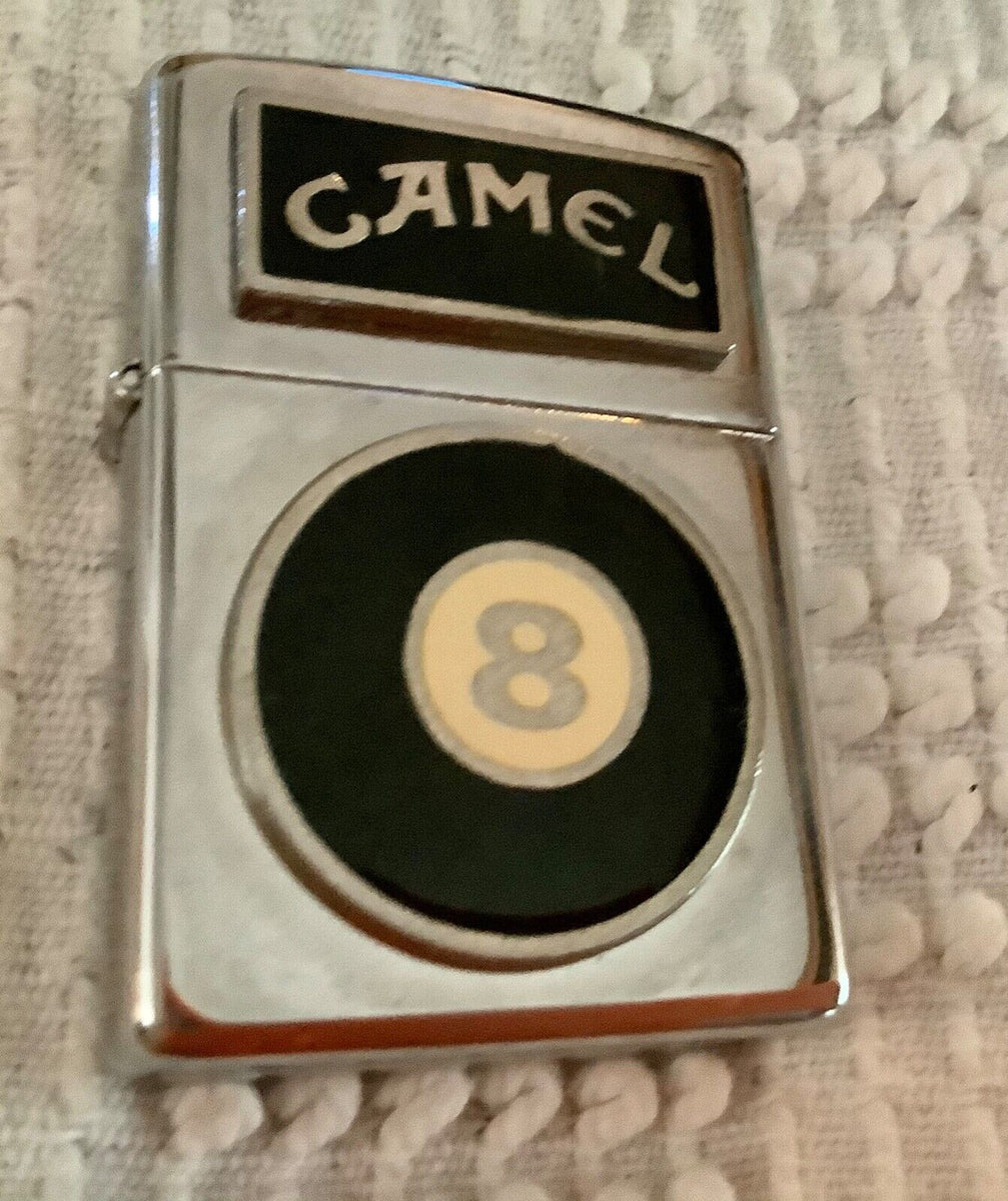 1994 POLISHED CHROME CAMEL 8 BALL BILLIARDS COLLECTIBLE ZIPPO LIGHTER