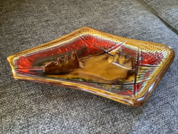 Vtg Mid Century Modern ceramic Ash Tray California USA Pottery E 35 ashtray