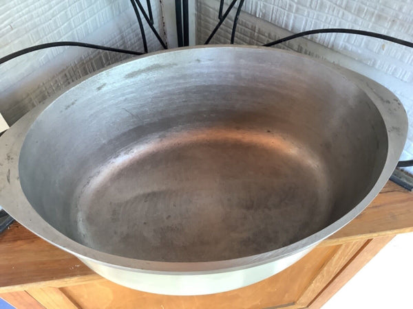 Vintage Club Aluminum Oval Roaster Dutch Oven White pot pan cookware
