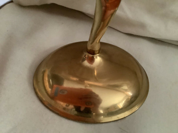 Vtg Mid Century modern table Sculpture Birds In Flight Brass Seagulls