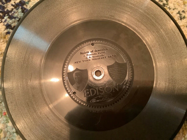 Vtg lot 7 Thomas Edison Diamond Disc records  thick 78